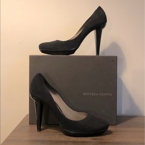 Bottega Veneta black suede pumps heels 40.5 - 10